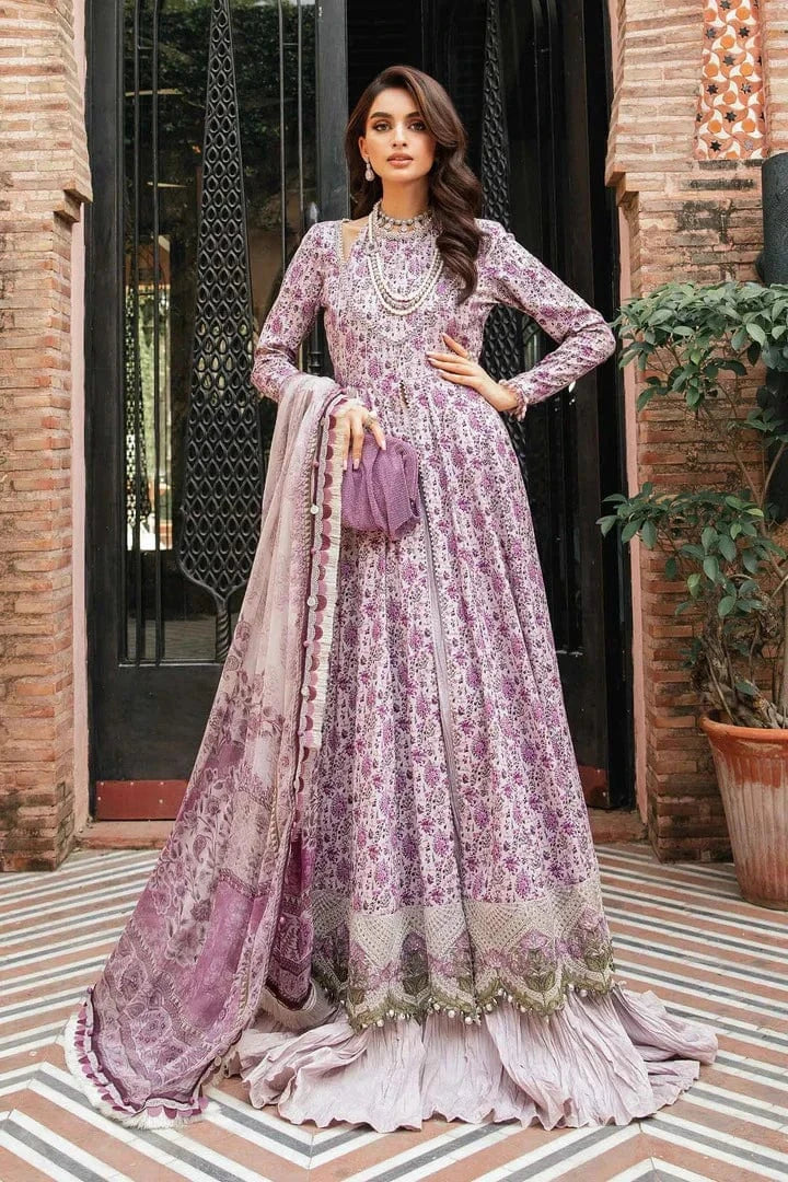 Maria B. 3Pc Digital Printed Dobby Lawn Suit With Digital Printed Dobby Lawn Dupatta