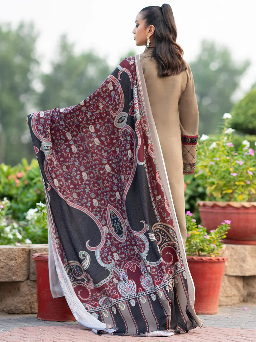 Bin Ilyas 3Pc Embroidered Lawn Suit With Jacquard Dupatta