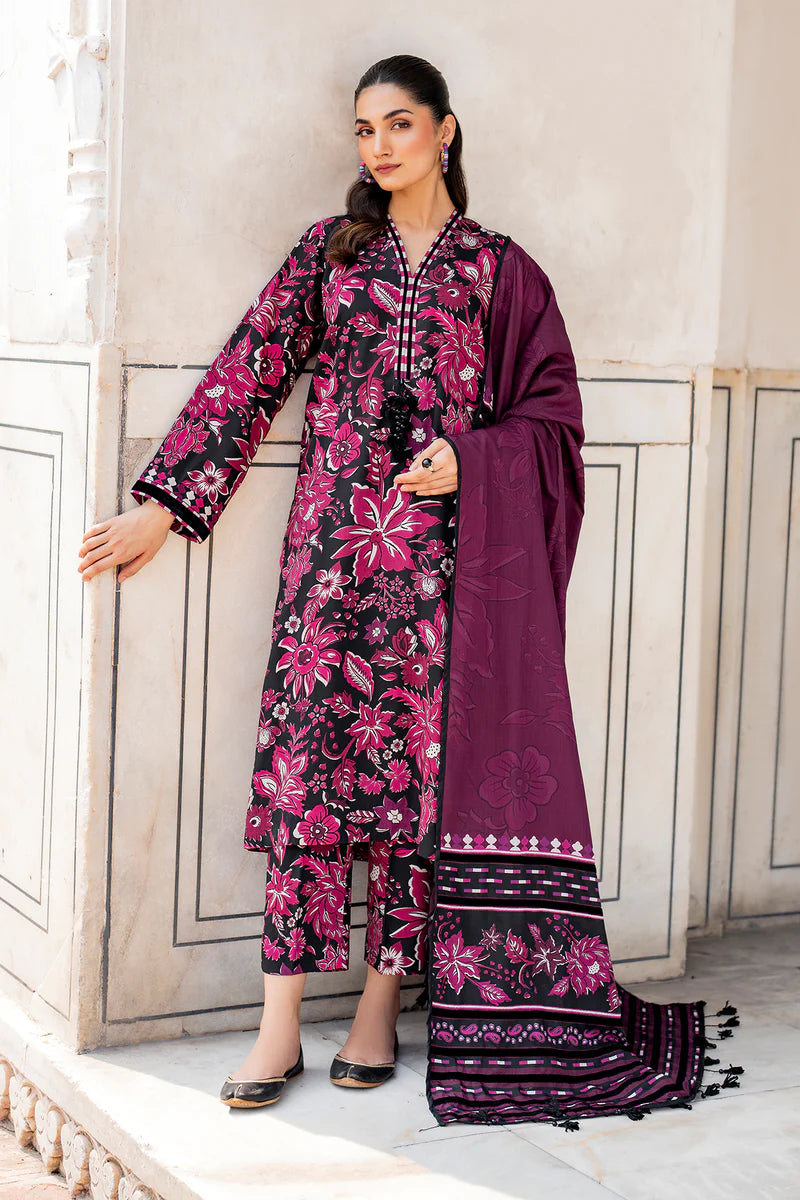 Baroque 3Pc Digital Printed Lawn Suit With Digital Printed Lawn Dupatta
