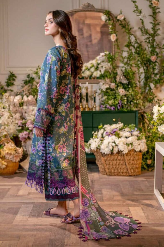 JADE 3Pc Digital Printed Lawn Suit With Digital Printed Lawn Dupatta