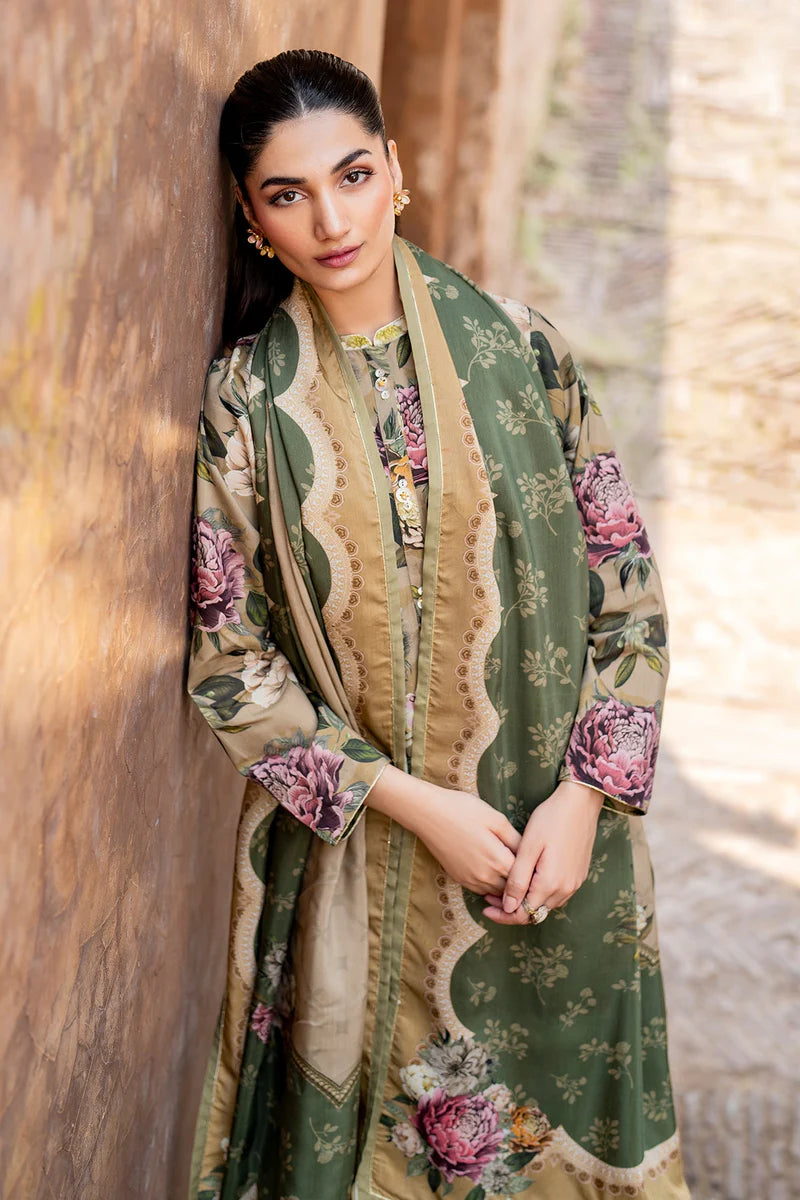 Baroque 3Pc Digital Printed Lawn Suit With Digital Printed Lawn Dupatta