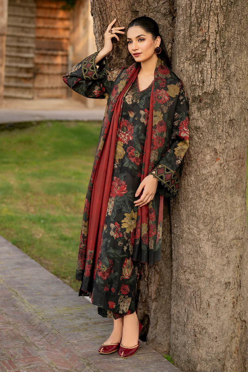 Baroque 3Pc Digital Printed Lawn Suit With Digital Printed Lawn Dupatta