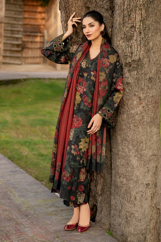 Baroque 3Pc Digital Printed Lawn Suit With Digital Printed Lawn Dupatta