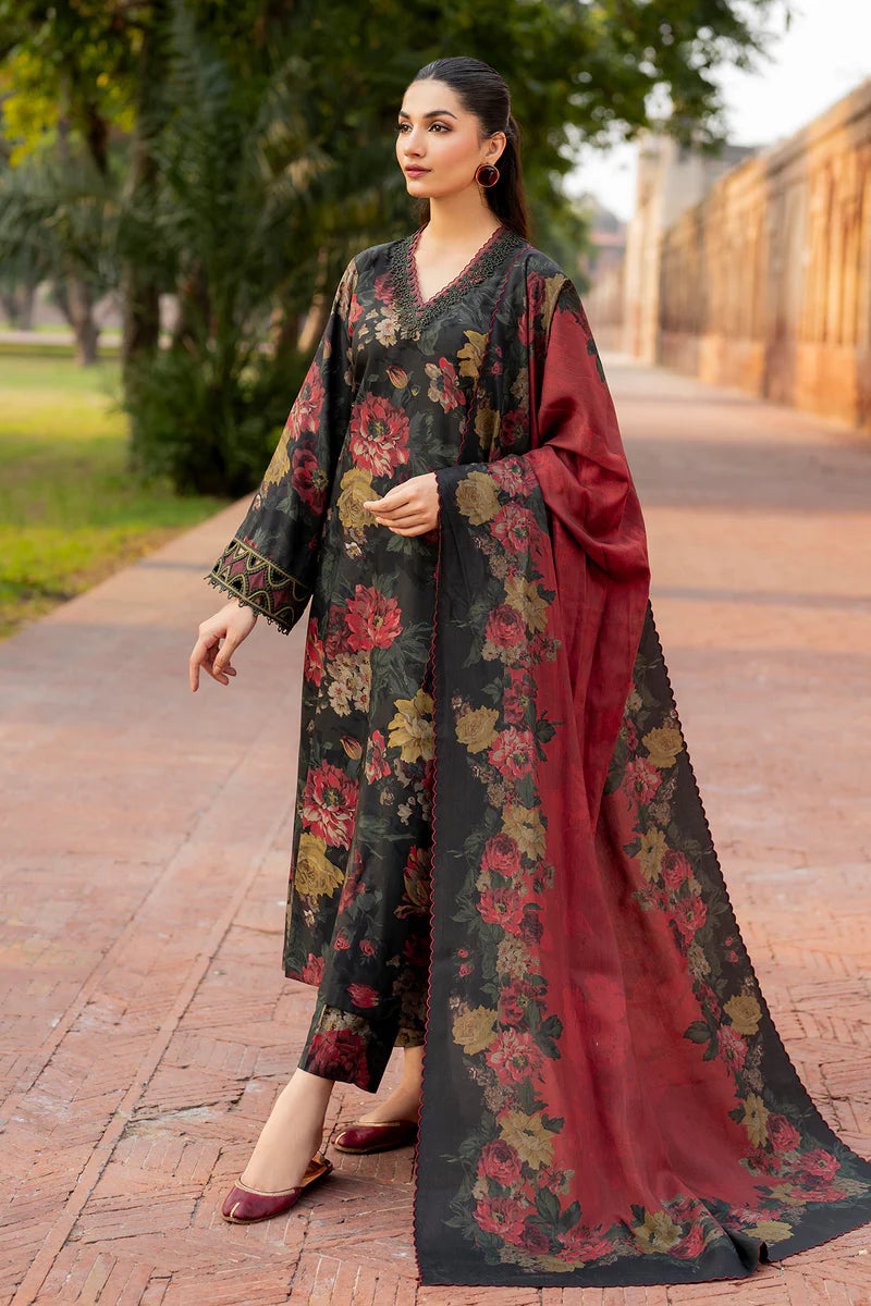 Baroque 3Pc Digital Printed Lawn Suit With Digital Printed Lawn Dupatta
