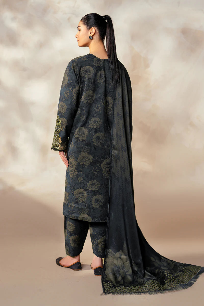 Baroque 3Pc Digital Printed Synthetic Bana Dora Lawn Suit With Digital Printed Voil Dupatta