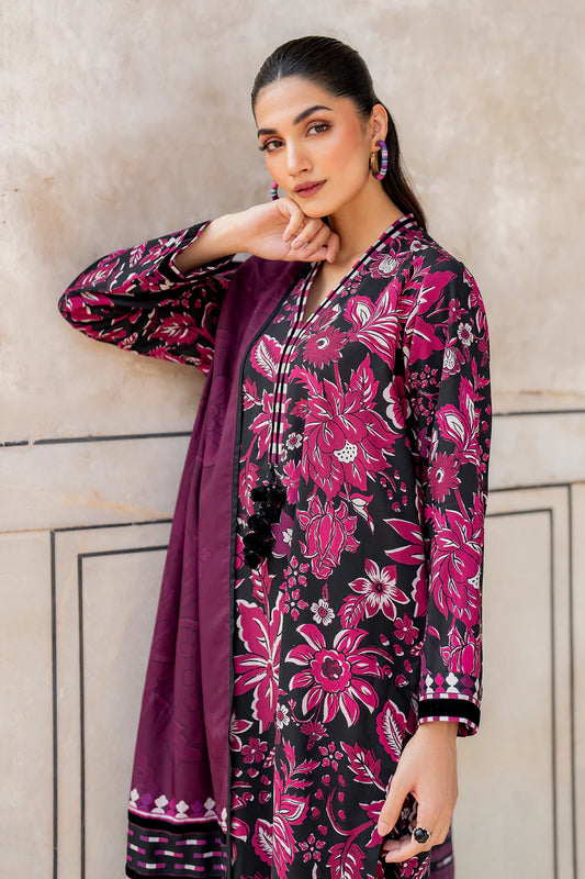 Baroque 3Pc Digital Printed Lawn Suit With Digital Printed Lawn Dupatta