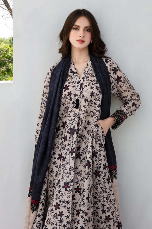 Baroque 3Pc Printed Lawn Suit With Digital Printed Lawn Dupatta