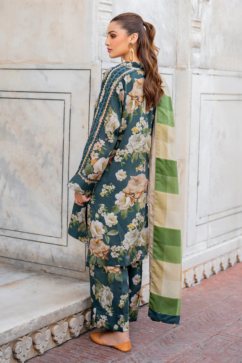 Baroque 3Pc Digital Printed Lawn Suit With Digital Printed Lawn Dupatta