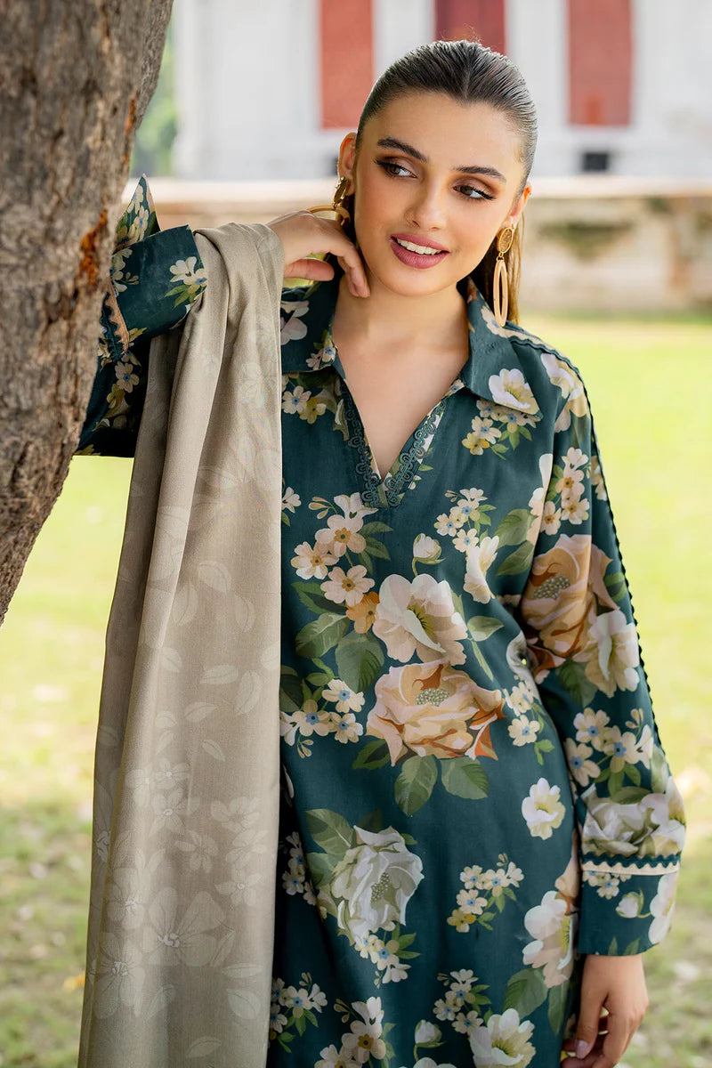 Baroque 3Pc Digital Printed Lawn Suit With Digital Printed Lawn Dupatta