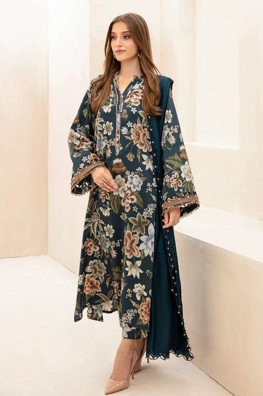 Baroque 3Pc Digital Printed Lawn Suit With Digital Printed Lawn Dupatta