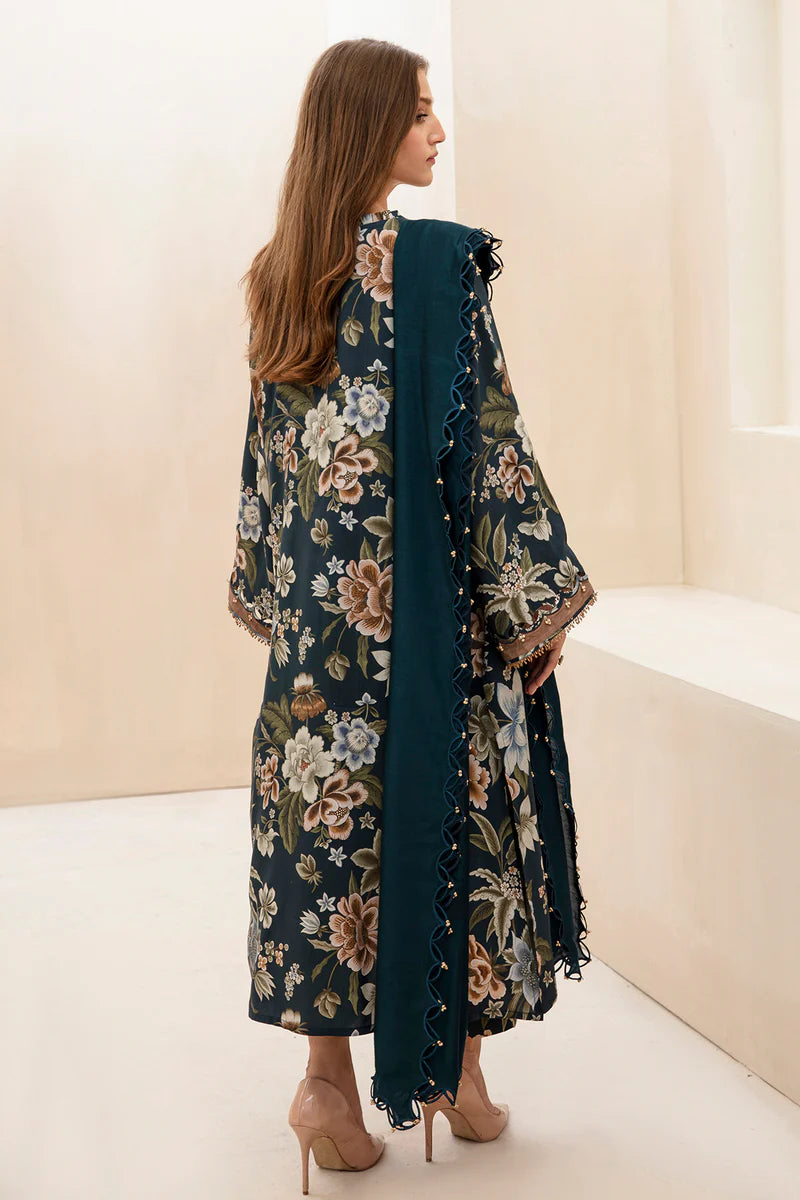 Baroque 3Pc Digital Printed Lawn Suit With Digital Printed Lawn Dupatta