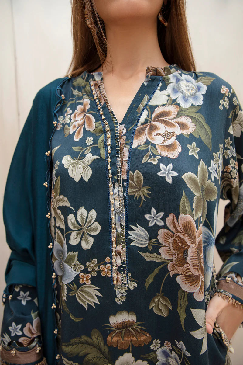 Baroque 3Pc Digital Printed Lawn Suit With Digital Printed Lawn Dupatta