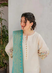 Asling 3Pc Embroidered Lawn Suit With Digital Printed Slub Dupatta