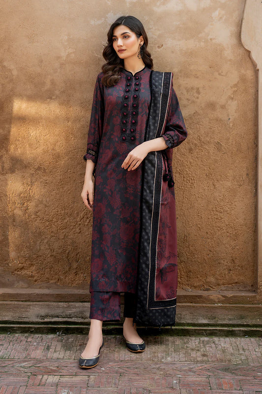 Baroque 3Pc Digital Printed Lawn Suit With Digital Printed Lawn Dupatta