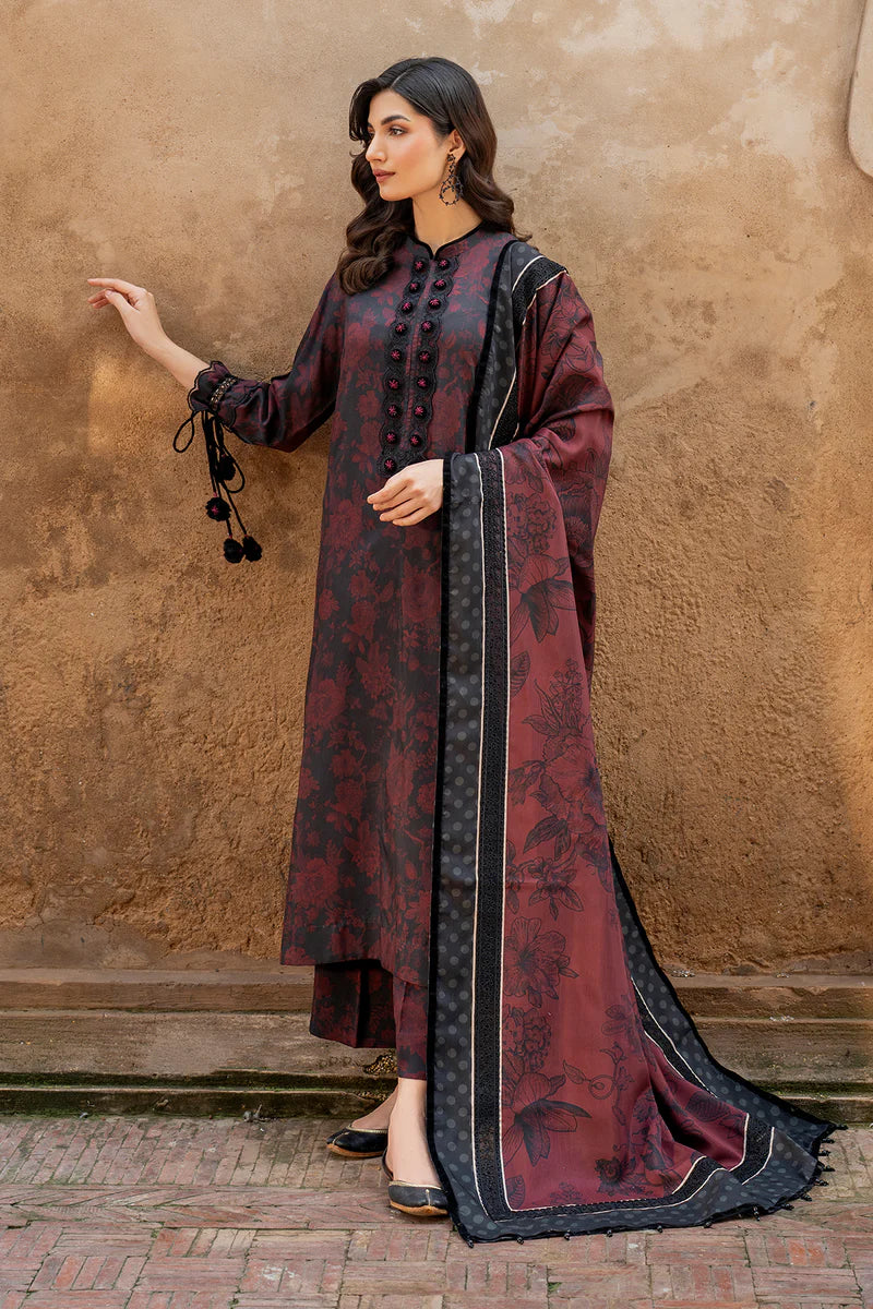Baroque 3Pc Digital Printed Lawn Suit With Digital Printed Lawn Dupatta