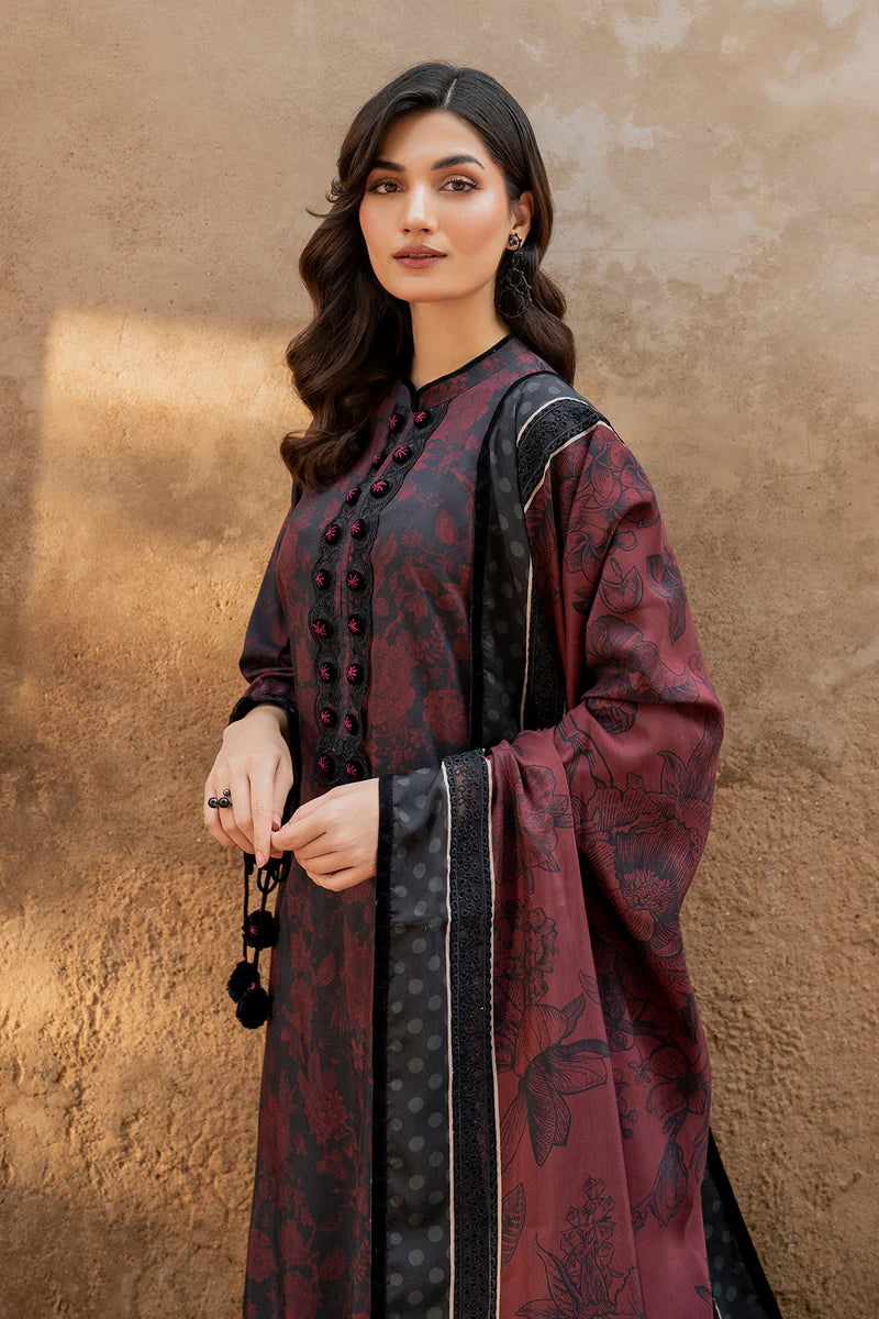 Baroque 3Pc Digital Printed Lawn Suit With Digital Printed Lawn Dupatta