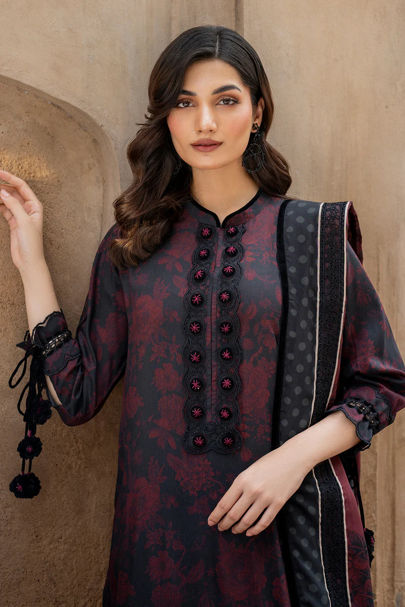 Baroque 3Pc Digital Printed Lawn Suit With Digital Printed Lawn Dupatta