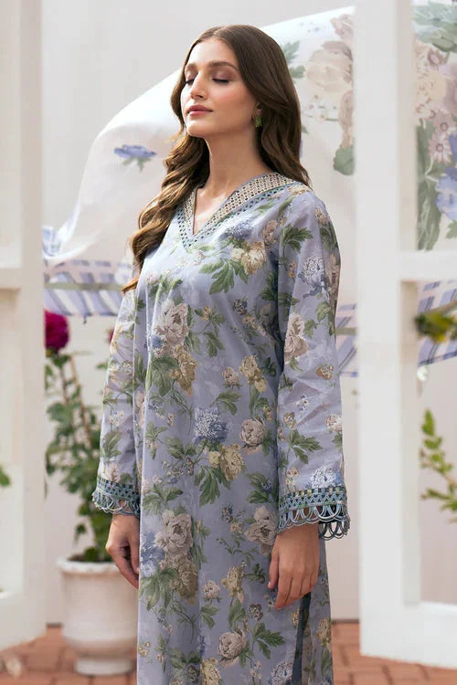 Baroque 3Pc Printed Lawn Suit With Digital Printed Lawn Dupatta