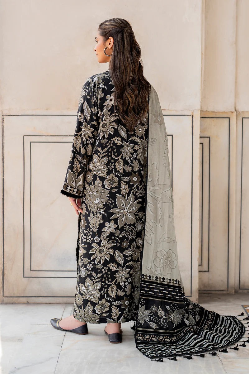 Baroque 3Pc Digital Printed Lawn Suit With Digital Printed Lawn Dupatta
