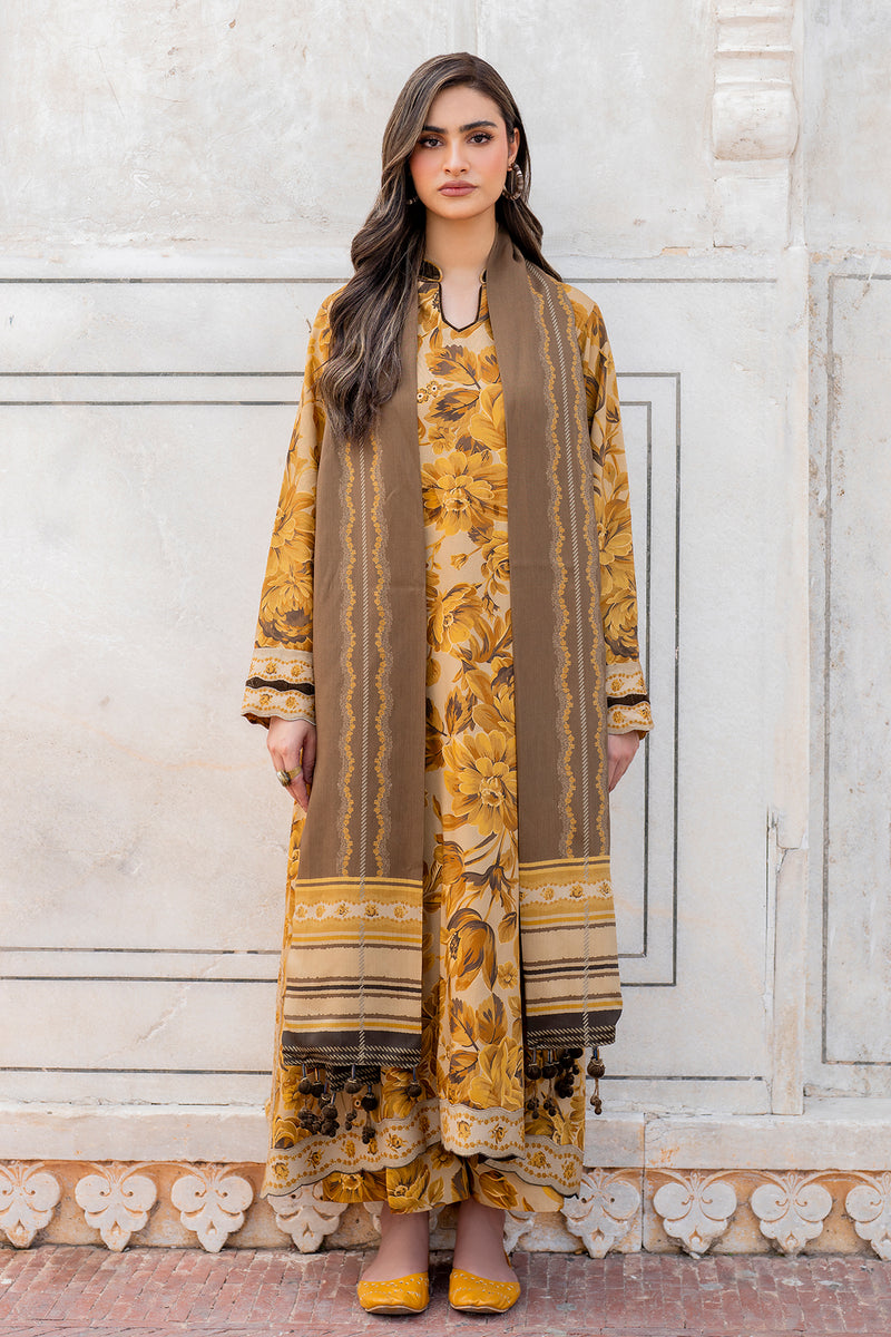 Baroque 3Pc Digital Printed Lawn Suit With Digital Printed Lawn Dupatta
