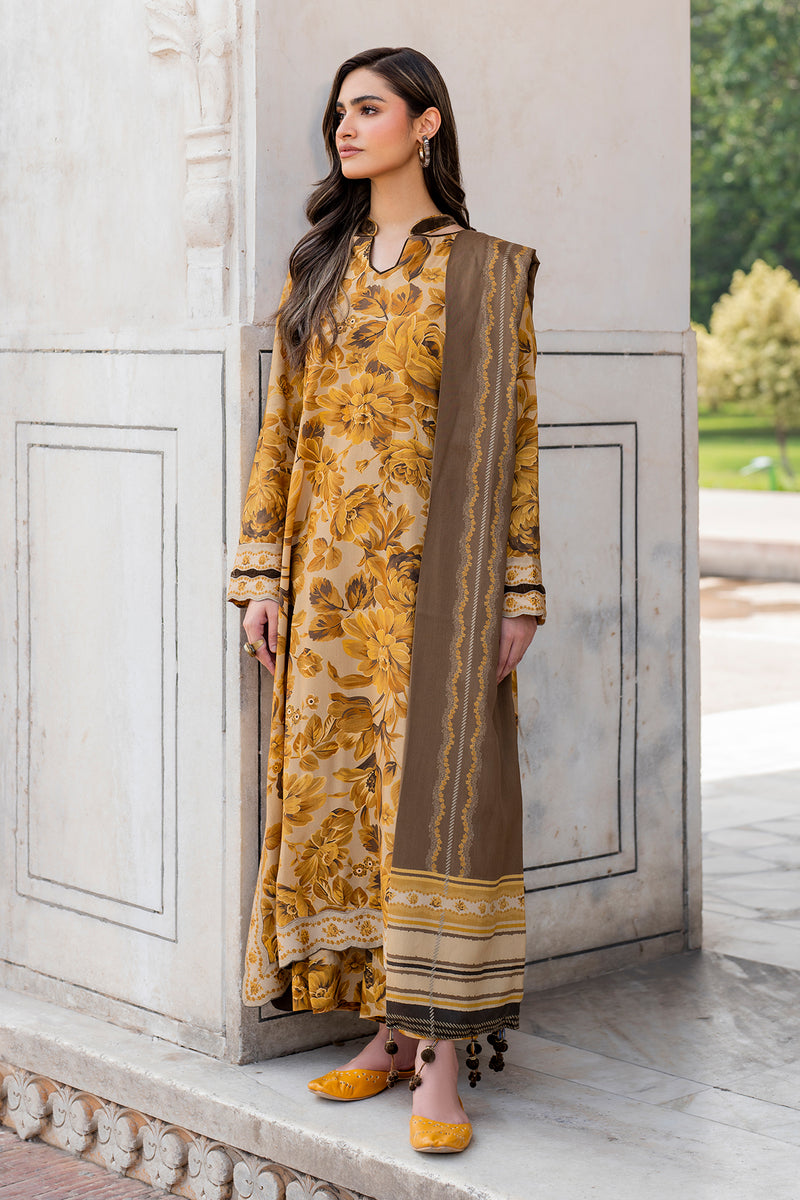 Baroque 3Pc Digital Printed Lawn Suit With Digital Printed Lawn Dupatta