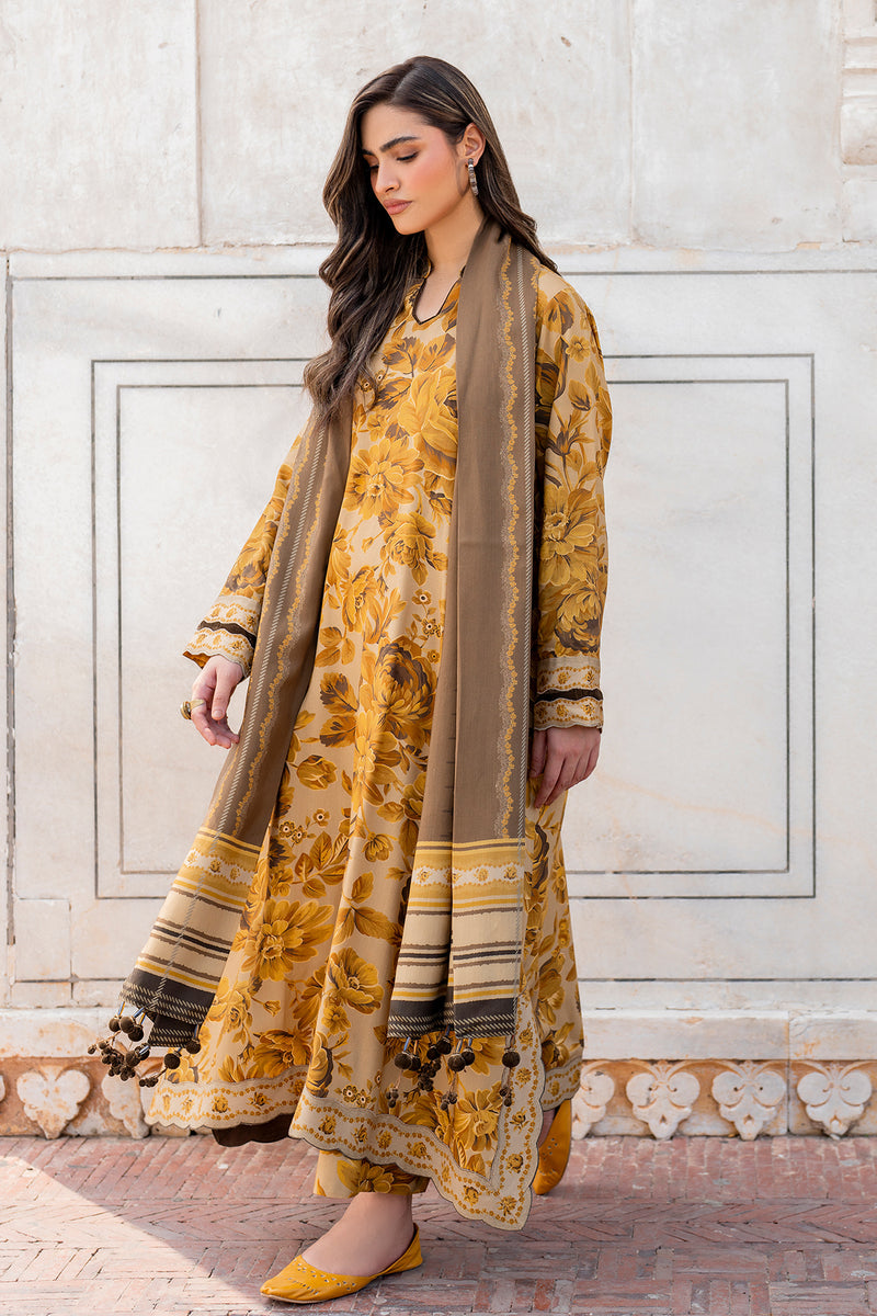 Baroque 3Pc Digital Printed Lawn Suit With Digital Printed Lawn Dupatta