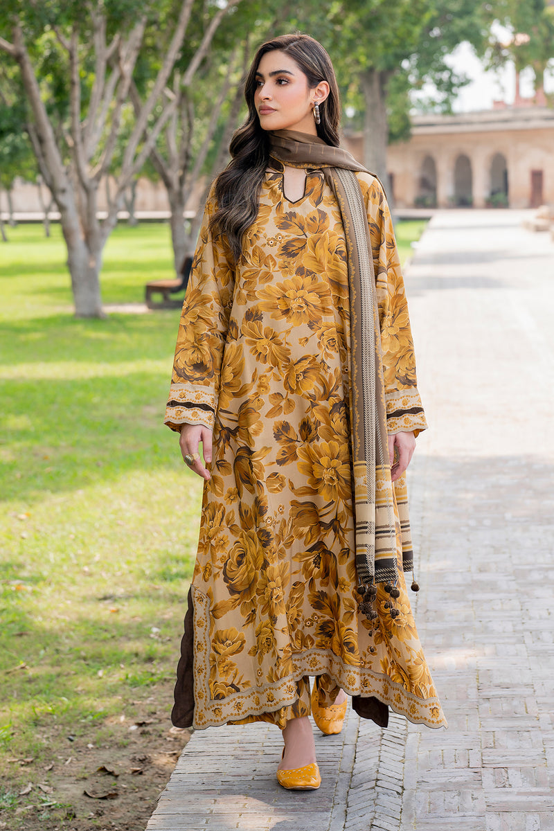 Baroque 3Pc Digital Printed Lawn Suit With Digital Printed Lawn Dupatta