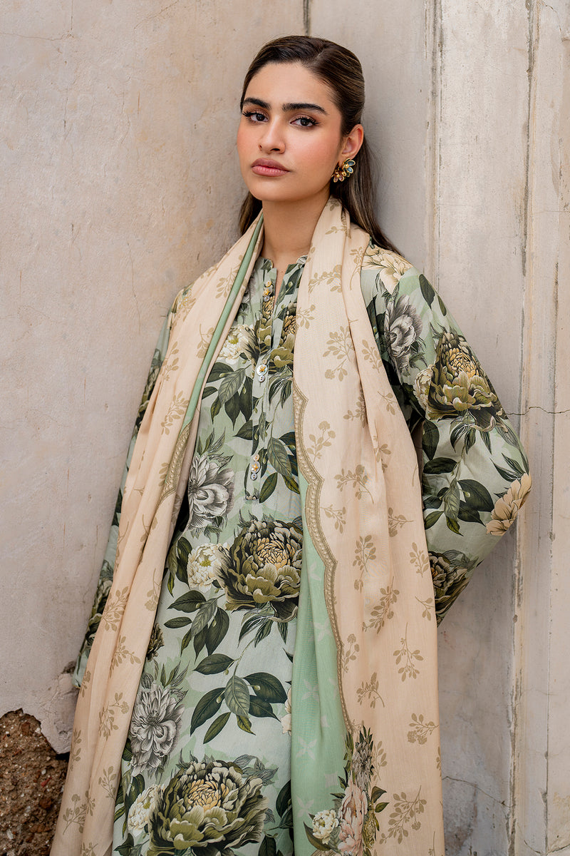 Baroque 3Pc Digital Printed Lawn Suit With Digital Printed Lawn Dupatta