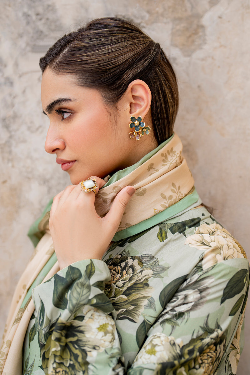 Baroque 3Pc Digital Printed Lawn Suit With Digital Printed Lawn Dupatta