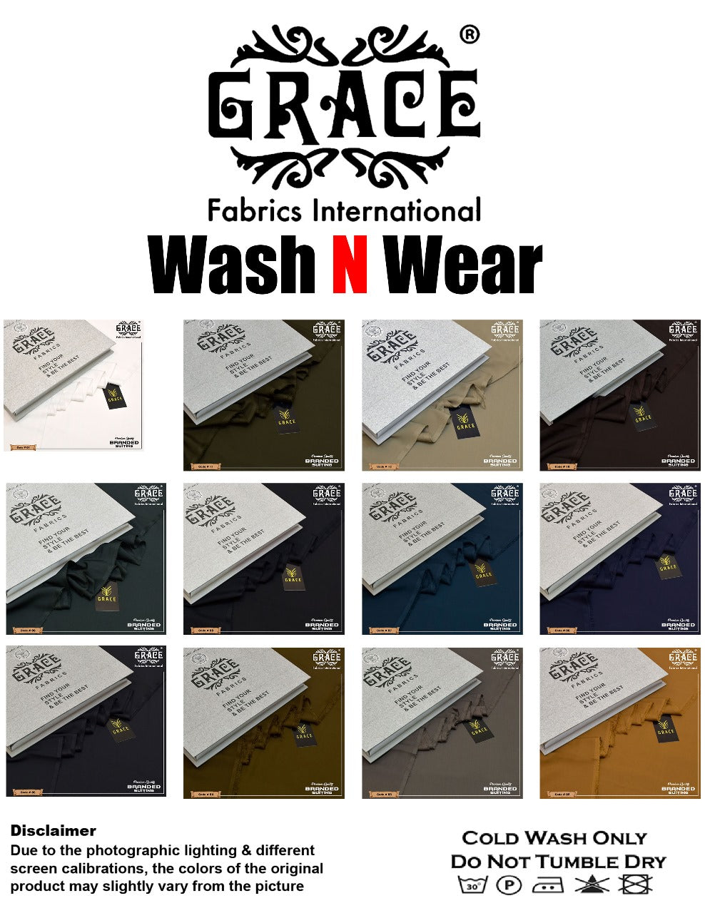 Grace Wash & Wear Unstitched Men Suit